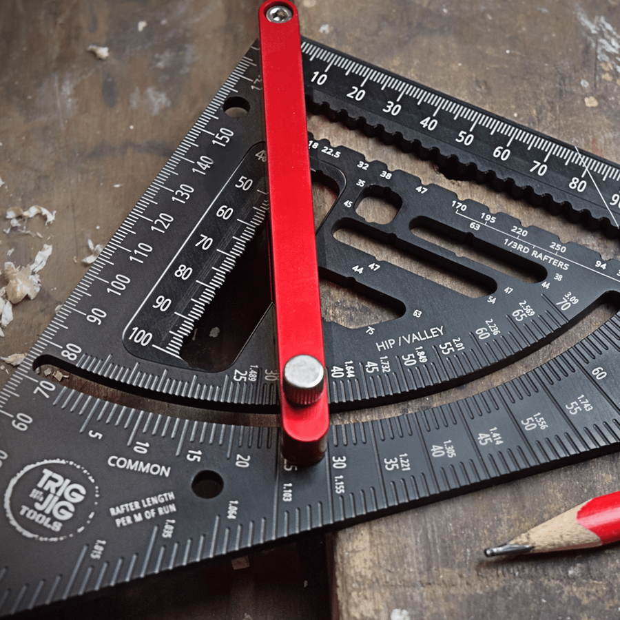 RSA180 Adjustable Rafter Square with adjustable fence for precise roofing tasks