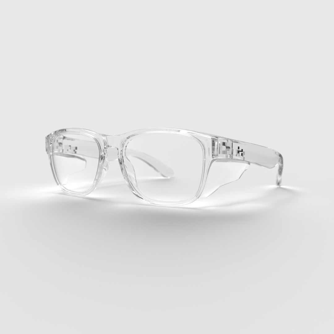 Hyspecs Transparent ICON Series w/ Clear UV400 Lens & Side Shields