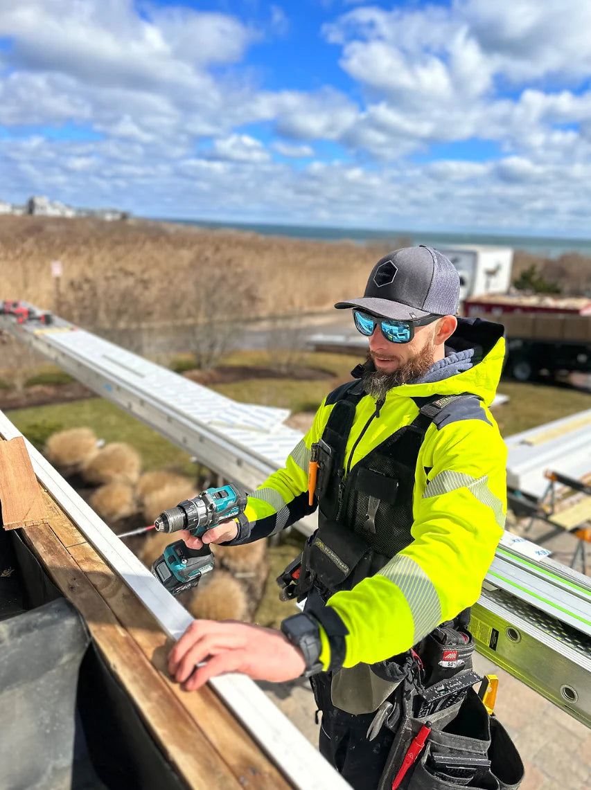 "Diamondback 701 Tool Vest in action on a job site."