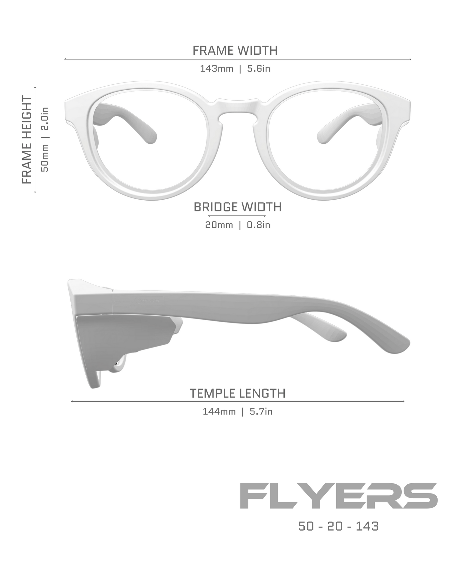 Hyspecs [NEW] Flyers Series w/ Clear UV400 Lens & Side Shields