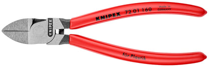 Knipex Diagonal Flush Cutters for Plastic 160mm